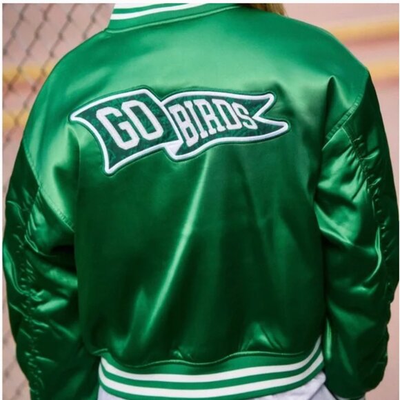 FP Movement x The Wild Collective Exclusive Philadephia Eagles Bomber Jacket 🦅 - Picture 2 of 7